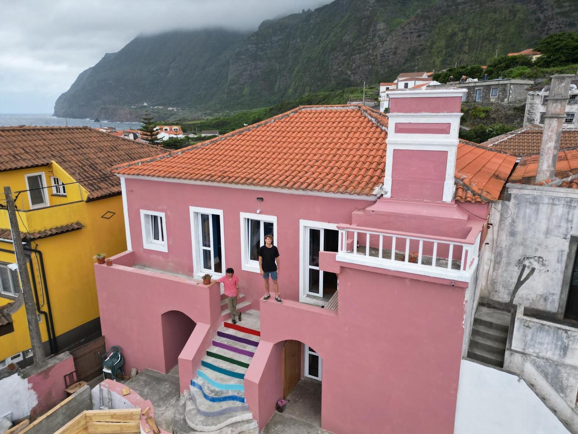 The Pink House Hostel Faja Grande Ngoại thất bức ảnh